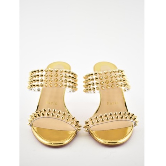 Christian Louboutin Gold Only Spikes 85 Sandals - Picture 10 of 12